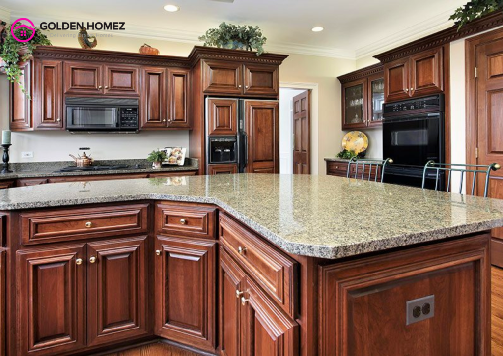 l shape kitchen platform design